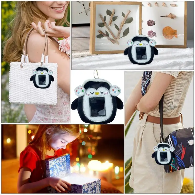 Пингвины плюшевый держатель для открыток рукава защита карт плюшевая защитная