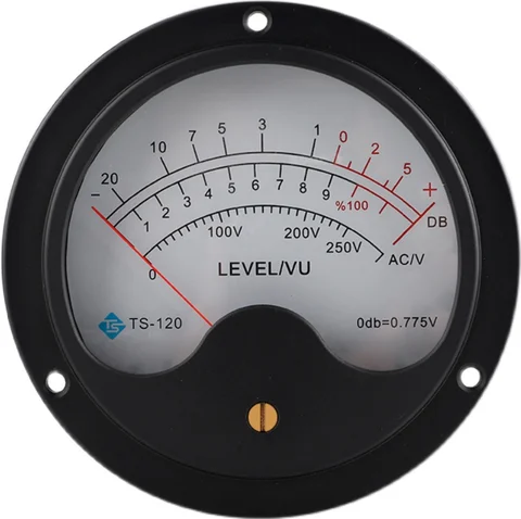 A-1050 VU измеритель уровня, высокоточный усилитель мощности звука, измеритель мощности, Круглый измеритель мощности, 120 мм, стандартная желтая подсветка