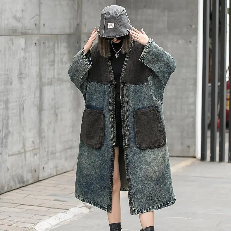 Осенние новые модные джинсовые куртки с вентиляционным отверстием женские