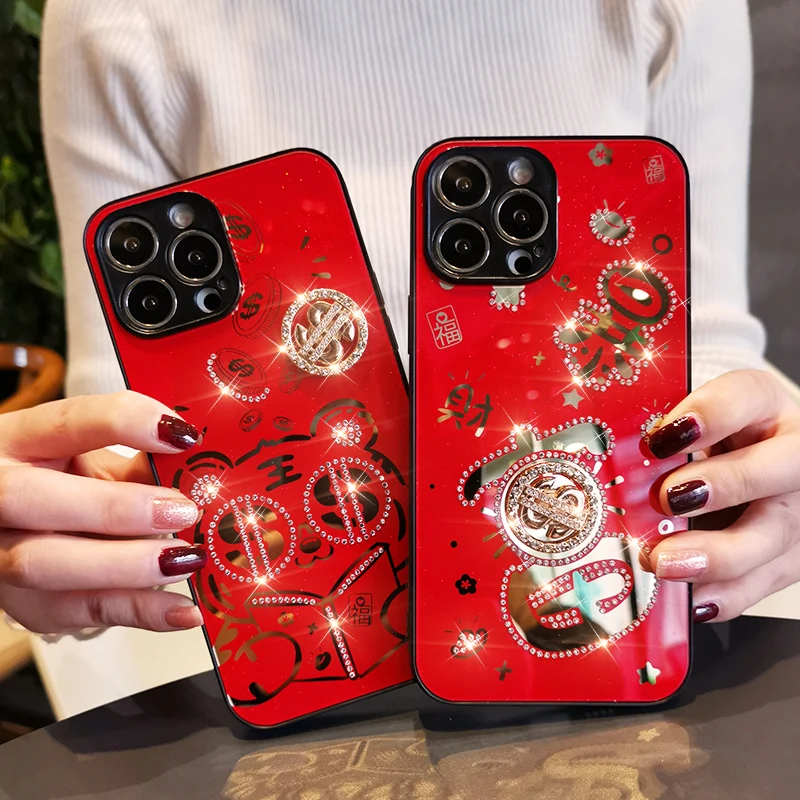 

The Year of the Tiger makes money to protect the back cover for iPhone 11 12 13 Pro Max 11 12 13 mobile phone case