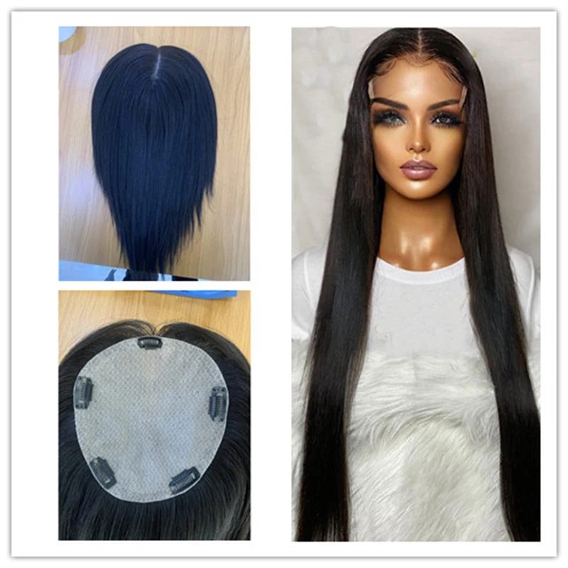 Top 5x5 Scalp Cap HD Lace Front Wig Straight Silk Base Silk Top Lace Front Human Hair Wigs Pre Plucked Brazilian Remy Hair