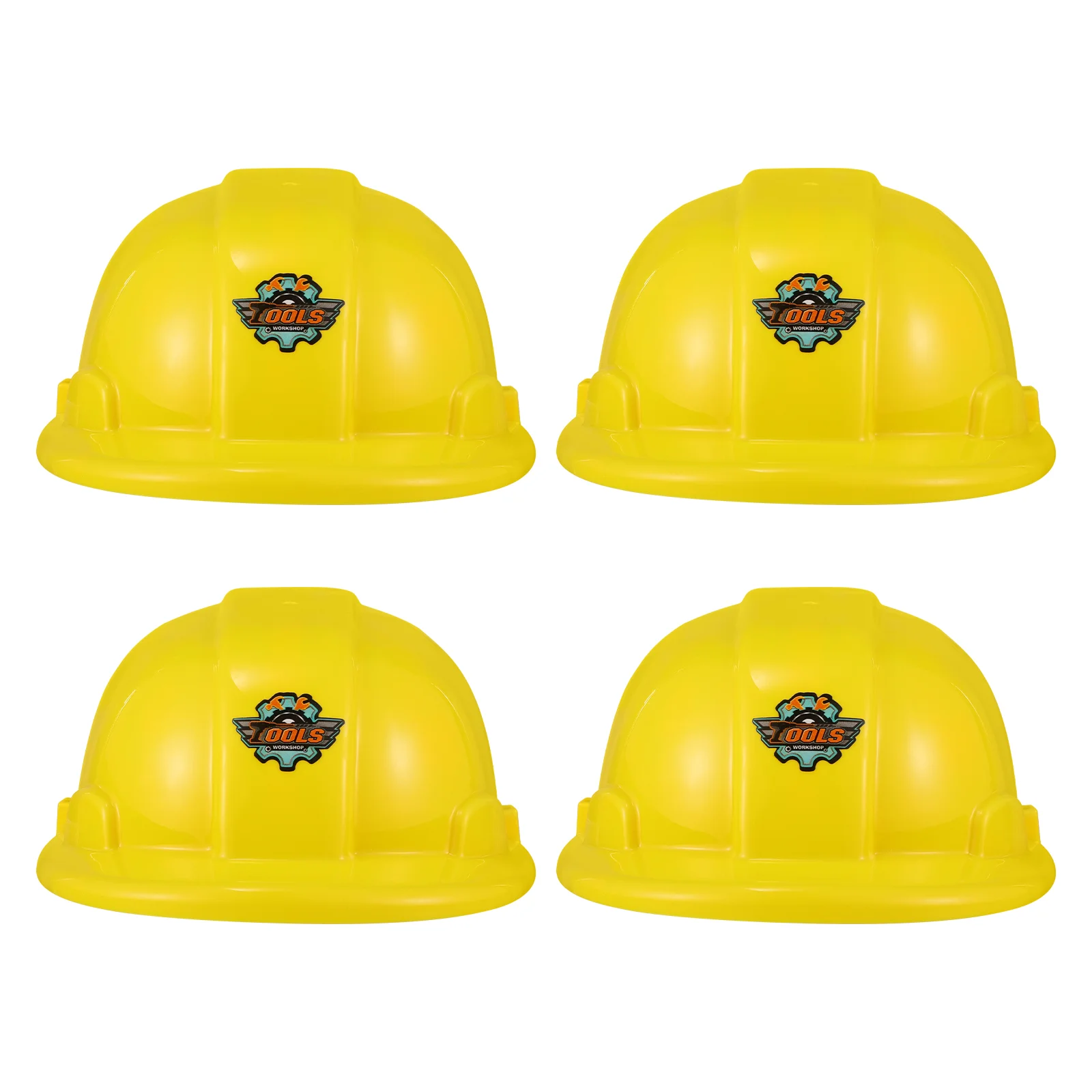 

4pcs Construction Hats Safe Simulated Durable Building Dress Hats for Role Play Gift