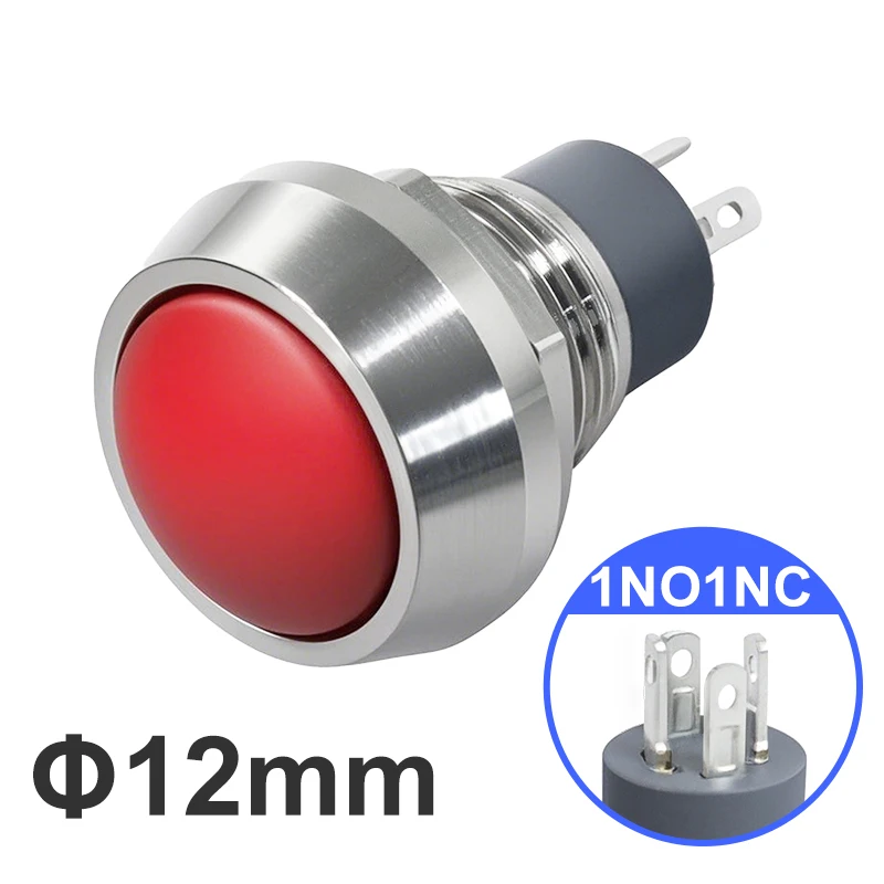 

Кнопочный переключатель VaneAims 12 мм 1NO1NC медный красный/синий/желтый/серебристый/зеленый