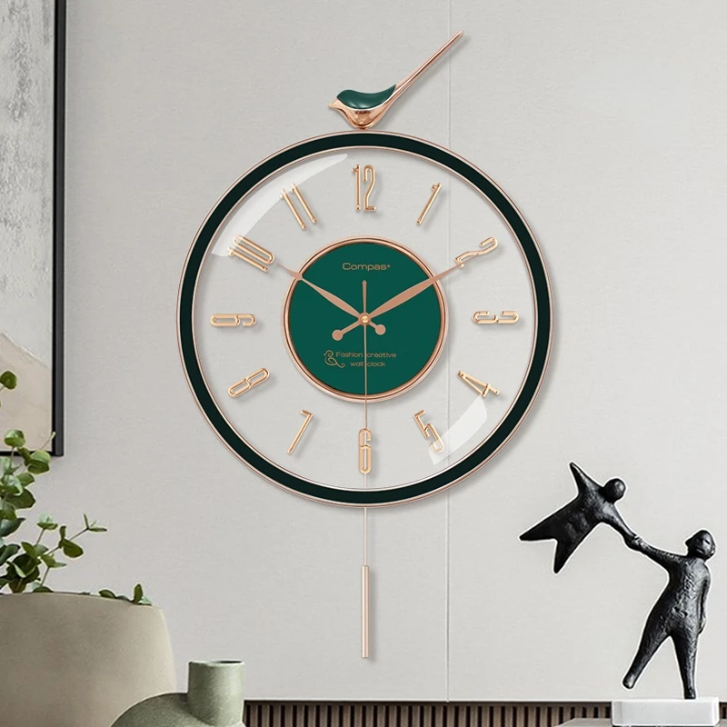 

Quartz Cuckoo Alarm Clock Large Mechanism Minimalist Bedrooms Luxury Wall Clock Sticker Silence Wanduhr Fashion Decoration ZLXP