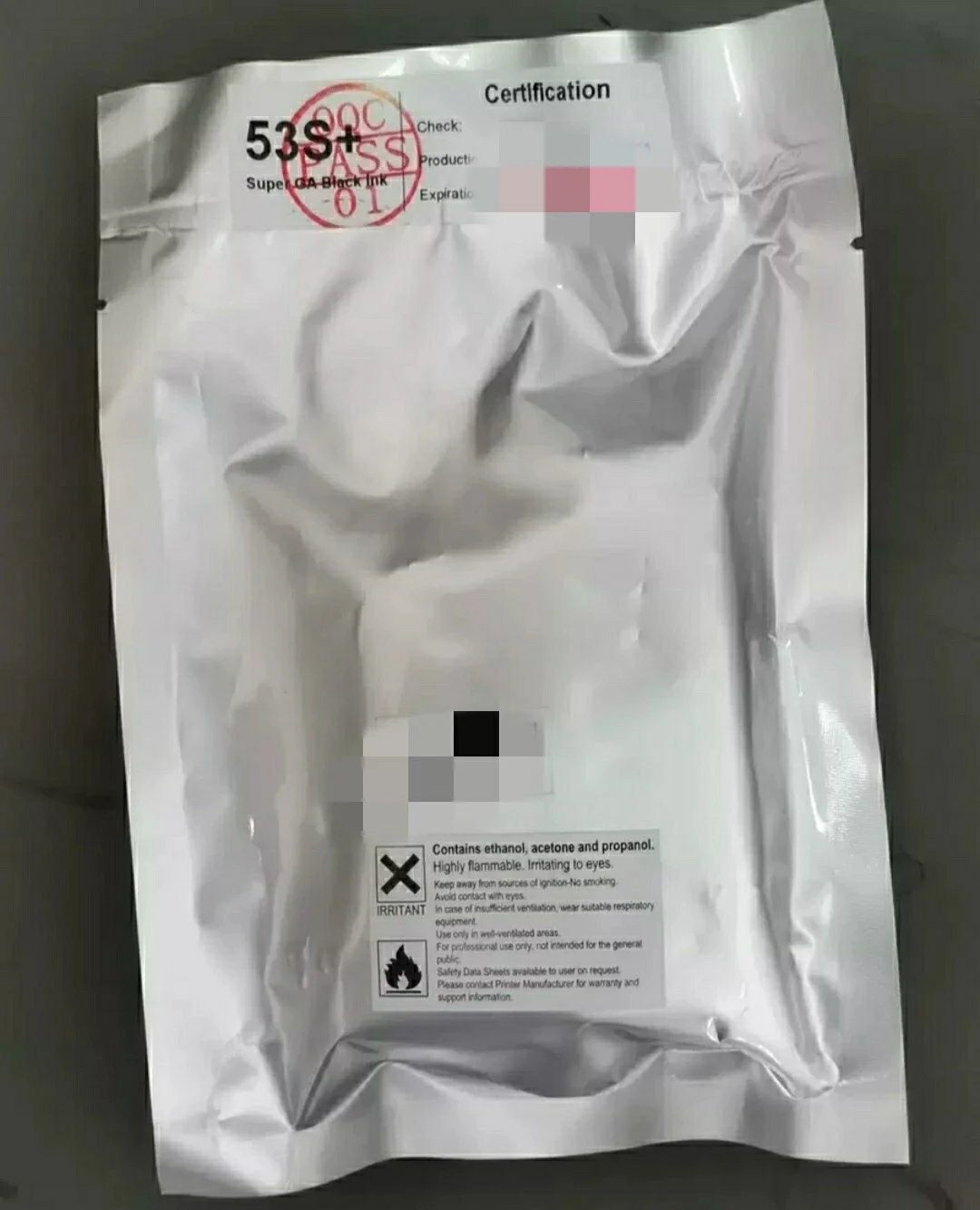 Оригинальный Быстросохнущий черный картридж 53S + подходит для зашифрованных