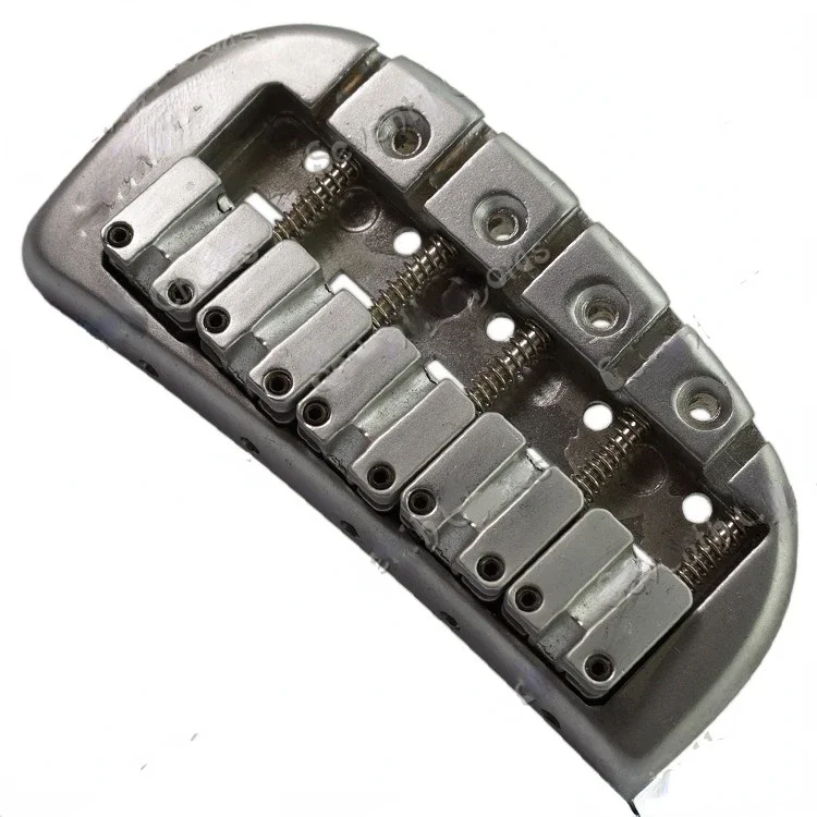 Серебристый набор изогнутых басовых мостов с двойной пулей для 5-струнной