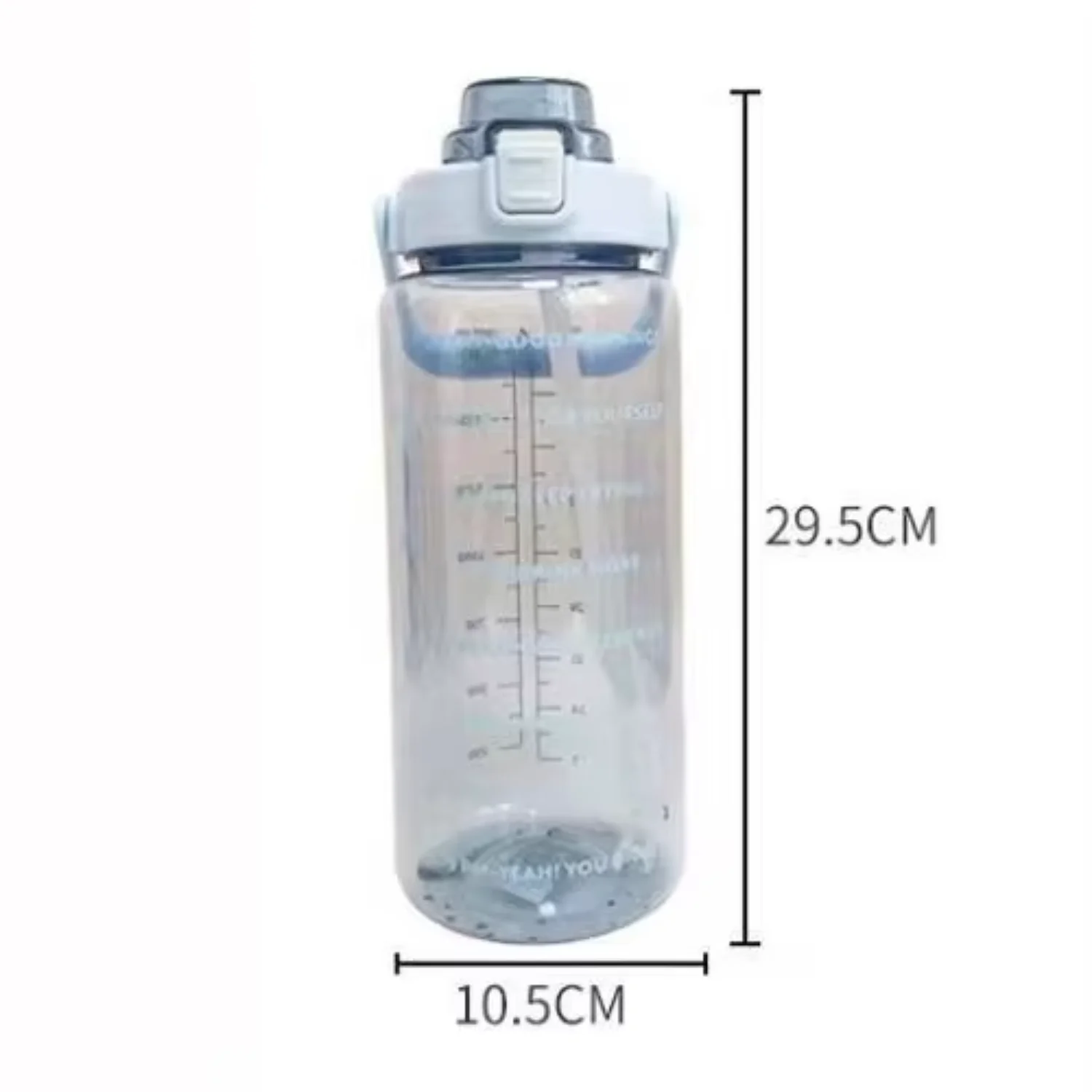 Многоразовый тренажерный зал не содержит BPA 64 унции 2 л прозрачный мотивационный