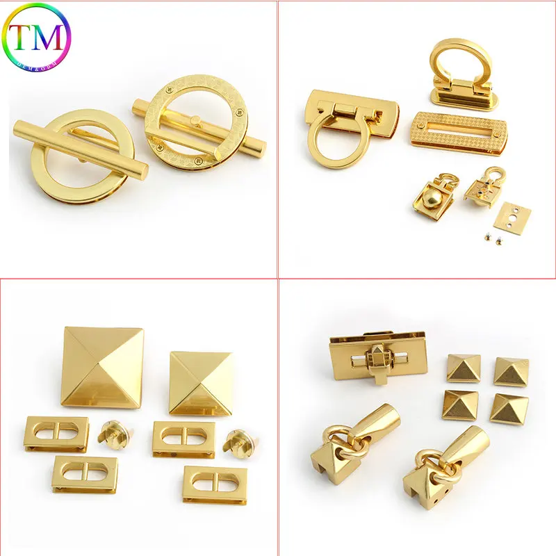 1-10 Pieces Stain Gold Fashion Durable Metal Hardware Accessories Set Side Release Buckles For Diy Bag Belt Leather Craft Purse