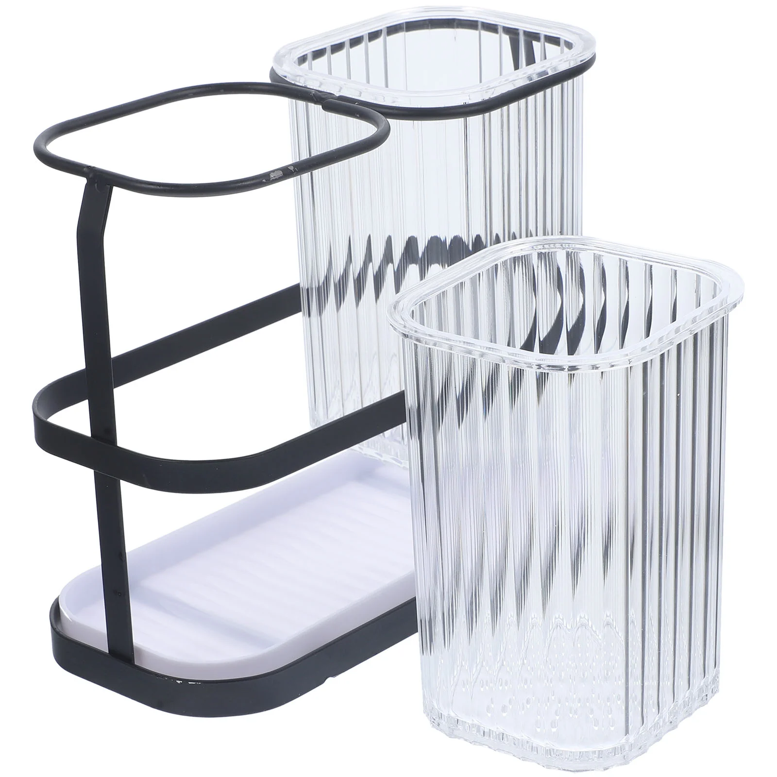 

Holder Utensil Organizer Silverware Wall Kitchen Hanging Cutlery Mount Rack Crock Spoon Storage Chopstick Basket Brush Makeup