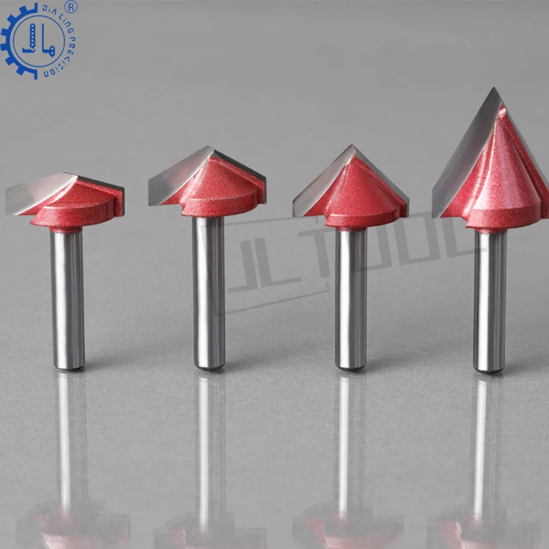 

JIALING 1 PC 8mm 3D V End Mill Wood Tools V Groove Cutter Router Bits For Wood