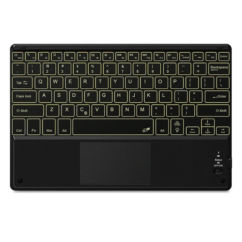 

Ultra-Thin Backlight Tablet Keyboard With Touchpad, Backlit Wireless Bluetooth Keyboard For Android/Windows/IOS