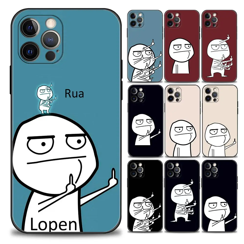 Чехол для телефона с изображением забавного мужчины среднего пальца iPhone 11 12 13 Pro