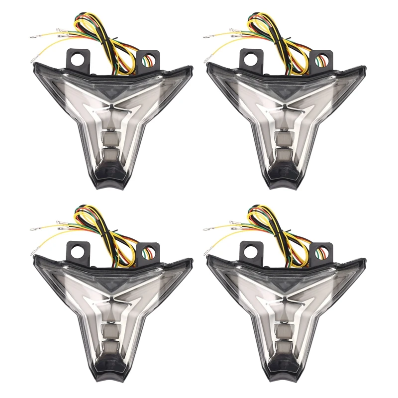 

4X Motorcycle LED Rear Lights Rear Brake Light Steering Signal Assembly for CQS Kawasaki 2014-2016 Z1000/2016 Zx10R