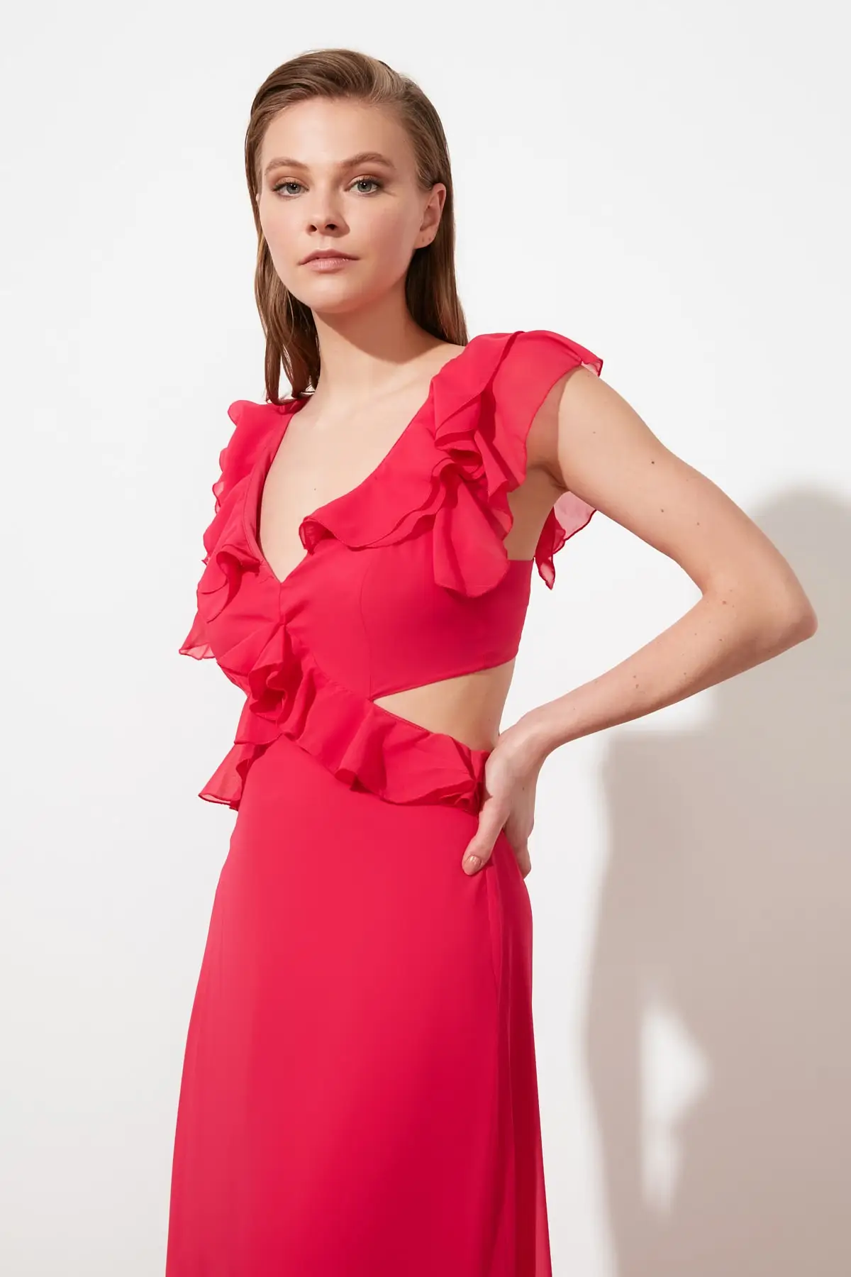 Trendyol Collar Detail Evening Dress & Prom Gown TPRSS21AE0103 | Свадьбы и торжества