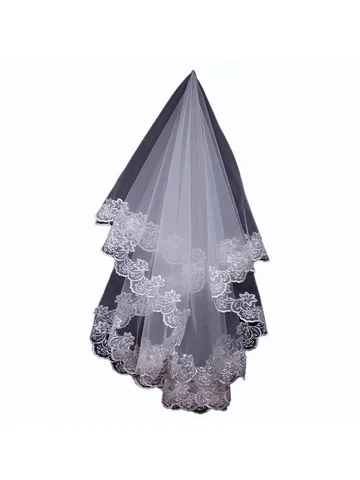 Фата свадебная Однослойная, 1,5 м, белый/цвет слоновой кости