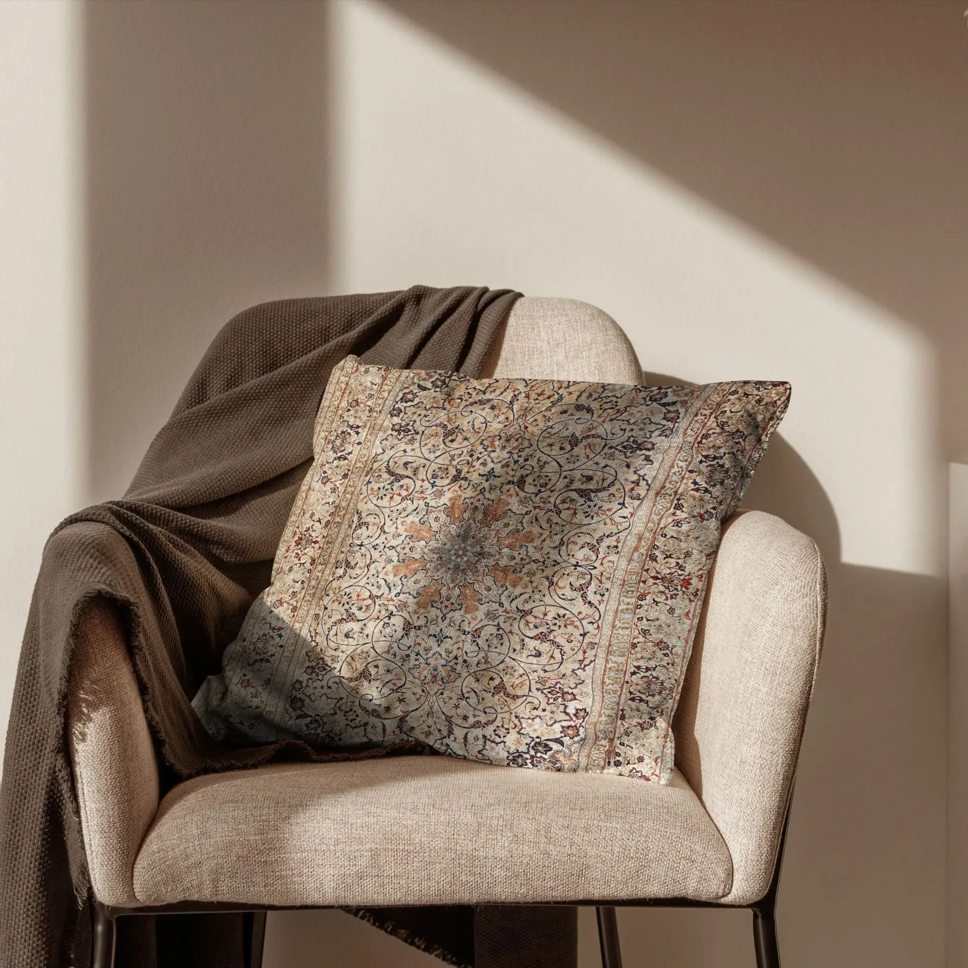 

Льняные декоративные подушки с двусторонним принтом 45x45 см