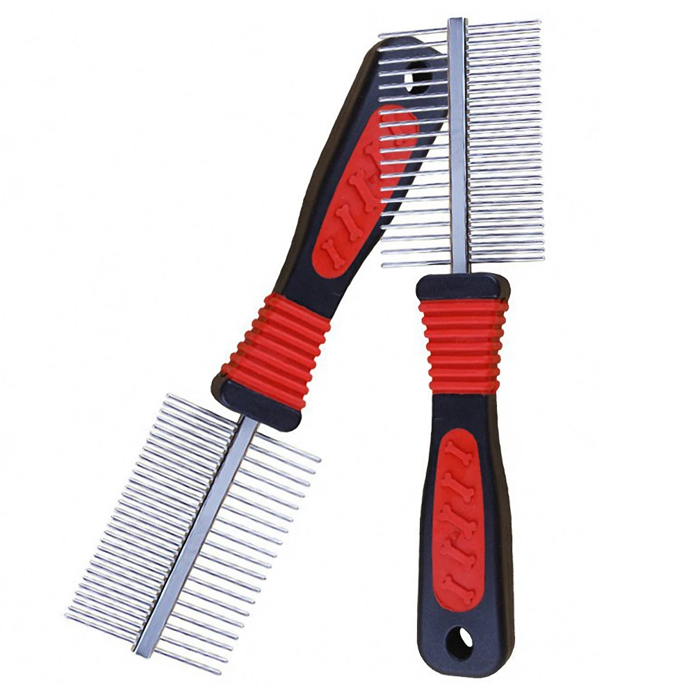 

Pet Dematting Comb Stainless Steel Pet Grooming Comb for Dogs Cats Hair Brush Healthcare Tools Pets Supplies Remove Flea Comb