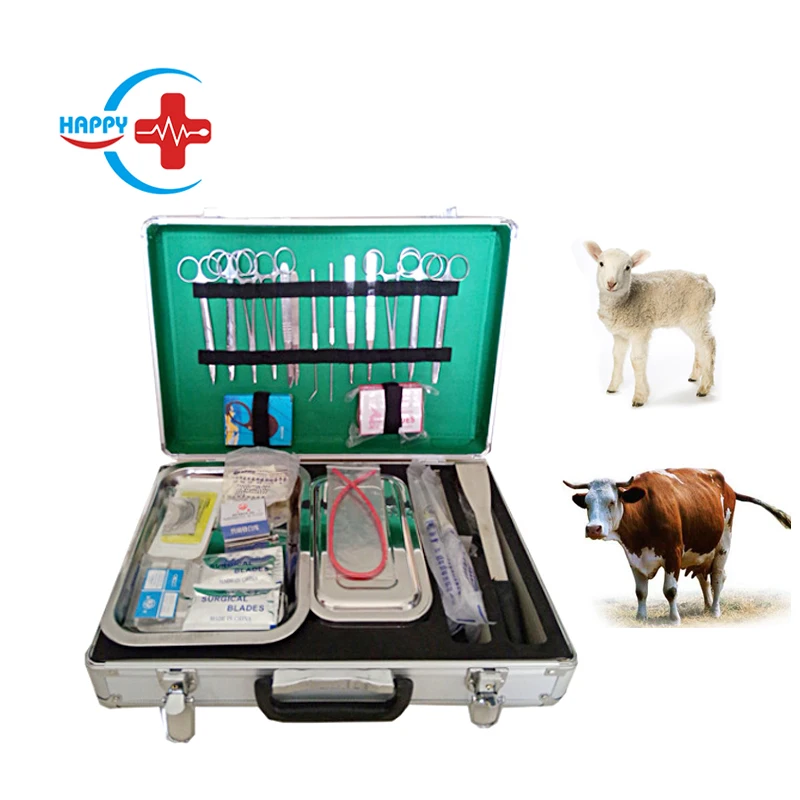 

HC-R063 Veterinary surgical kit/surgical equipment ,Animals operation instrument kit for Large animals