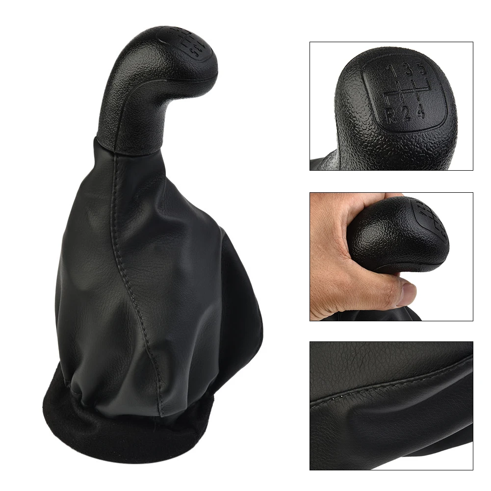 

A22221 Gear Shift Gaiter Cover Knob Black Faux leather For Mercedes VITO W638 96-00 0002670010 5 Speed Durable New