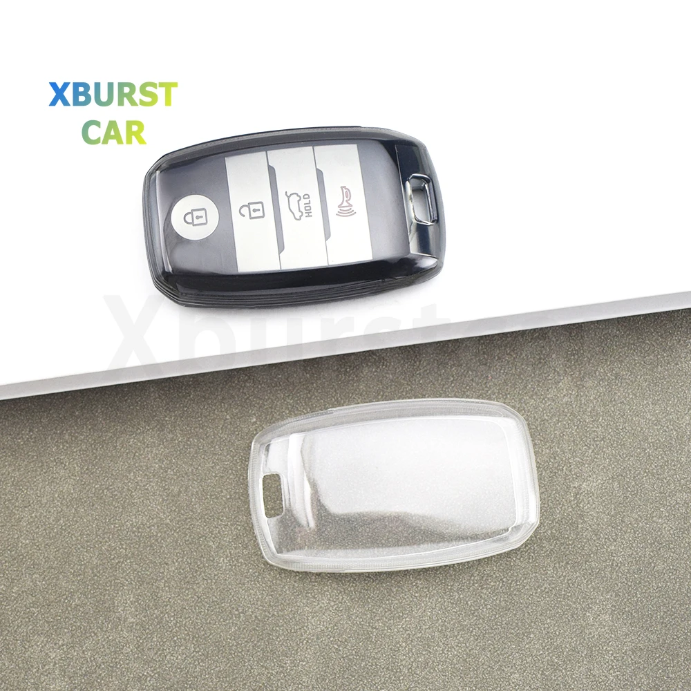 Фото Прозрачный ТПУ для KIA K2 K3 K4 Sedona Grand Carnival Sorento RIO 3 Picanto Optima Soul Telluride Cerato K5 K8, чехол для автомобильного ключа №1