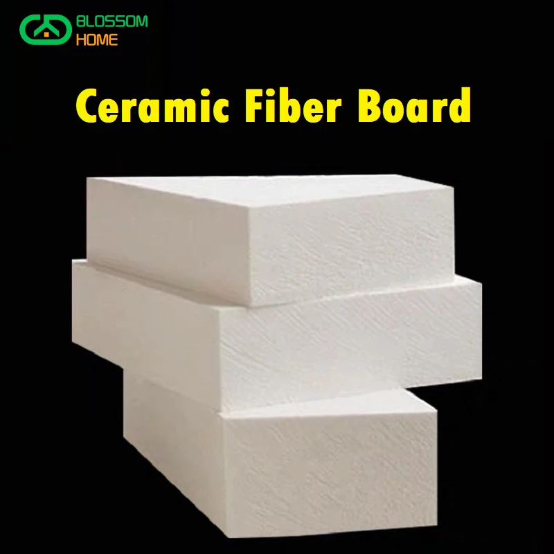 

50mm Thick High Temperature Resistant Aluminum Silicate Ceramic Fiber Board Boiler Furnace Hardness Fire Shield Heat Insulation