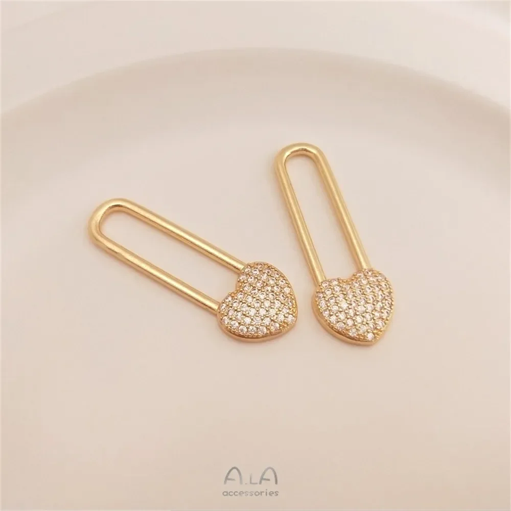 Покрытие из настоящего золота 14 карат с медным покрытием инкрустированное