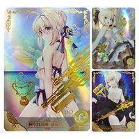 original goddess story single card fatestay night anime figures bronzing flash cards saber altria pendragon collectible cards