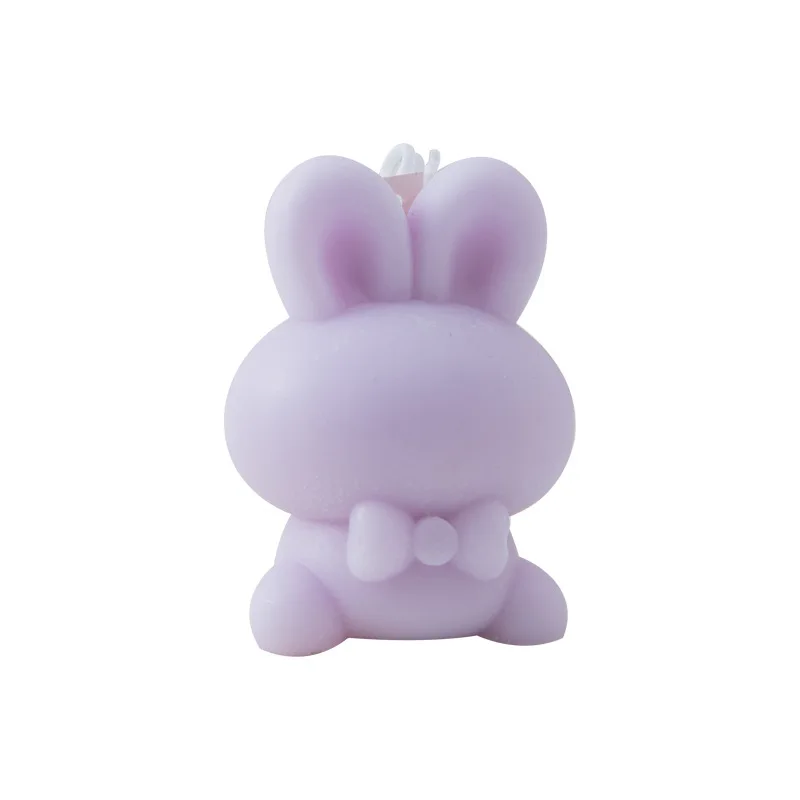 

3 PCS Purple Aroma Candles Cute Rabbit Aromatherapy Candlelights Scented Candle Birthday Party DIY Decoration