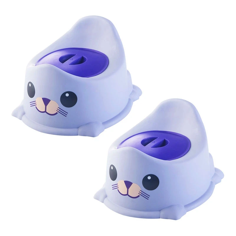 

2X Baby Potty Training Seat With Backrest Portable Pot For Kids Baby Boy Toilet Cute Potty Stool For Boys - Purple