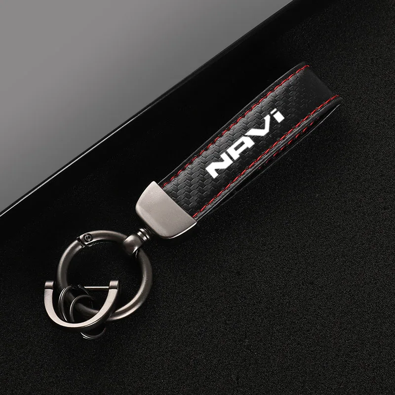 

Leather Motorcycles keychain horseshoe buckle jewelry key chain for HONDA DREAMWING Navi 110 Navi Accessories WITH LOGO