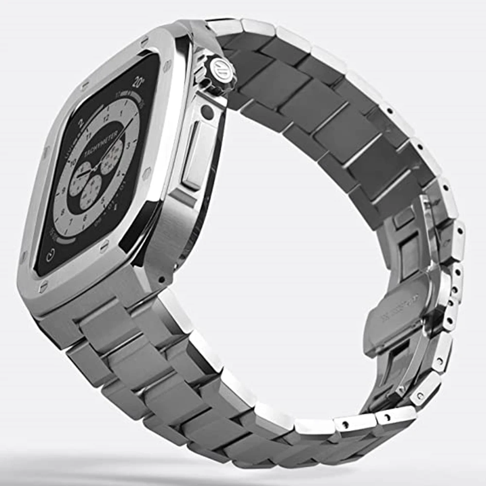 

Чехол и ремешок, звеньевой браслет для Apple Watch band 44 мм/40 мм 42 мм iWatch 3 4 5 6 se, металлический браслет для Apple watch series 7 41 мм 45 мм