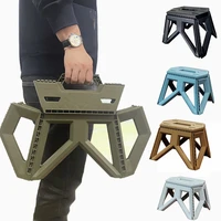japanese style portable outdoor folding stool camping fishing chair high load bearing reinforced pp plastic triangle stool new