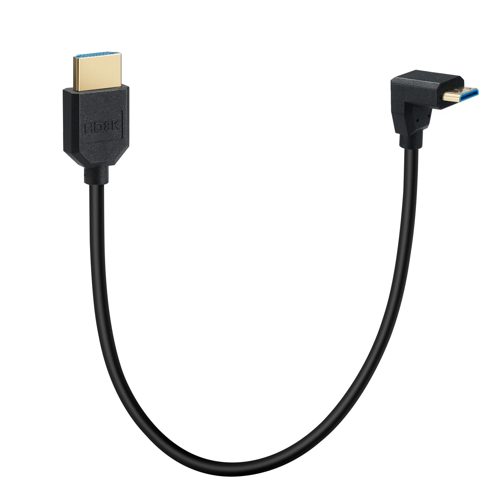 

Od4.0мм 8K @ 60 Гц мини HDMI-совместимый кабель вверх/вниз/влево/вправо Угловой 90 градусов штекер к HD 2,1 штекер ультратонкий шнур соединитель