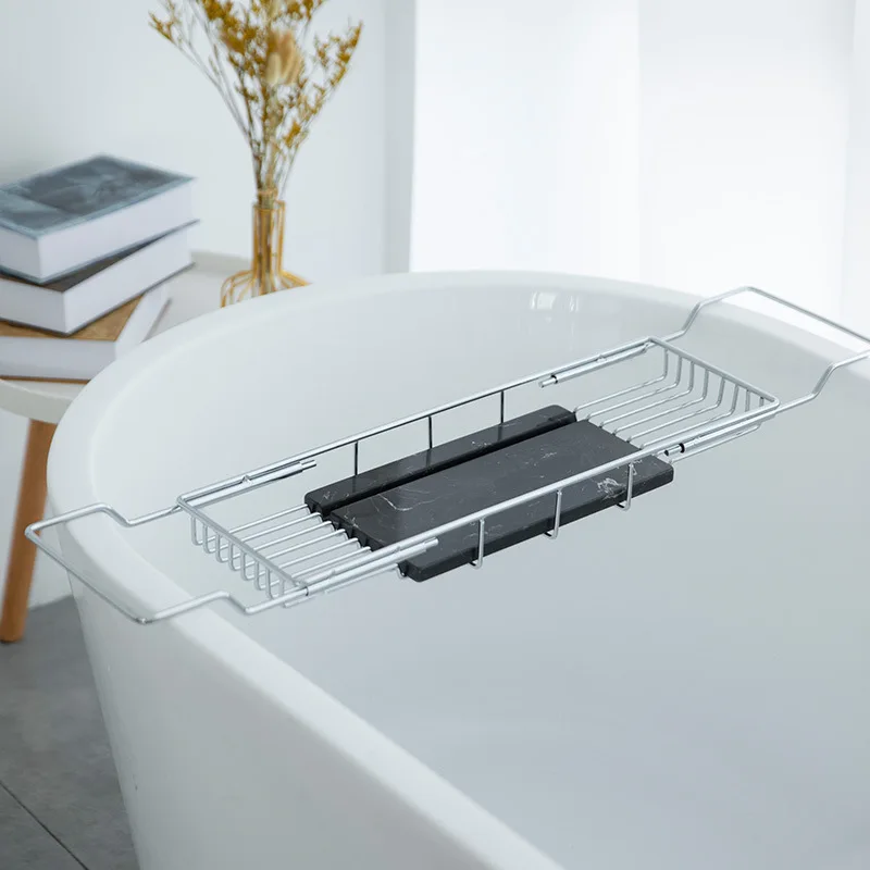 

Портативные лотки для ванны, выдвижной поднос из искусственного мрамора, поднос для ванной, органайзер, поднос, товары для дома