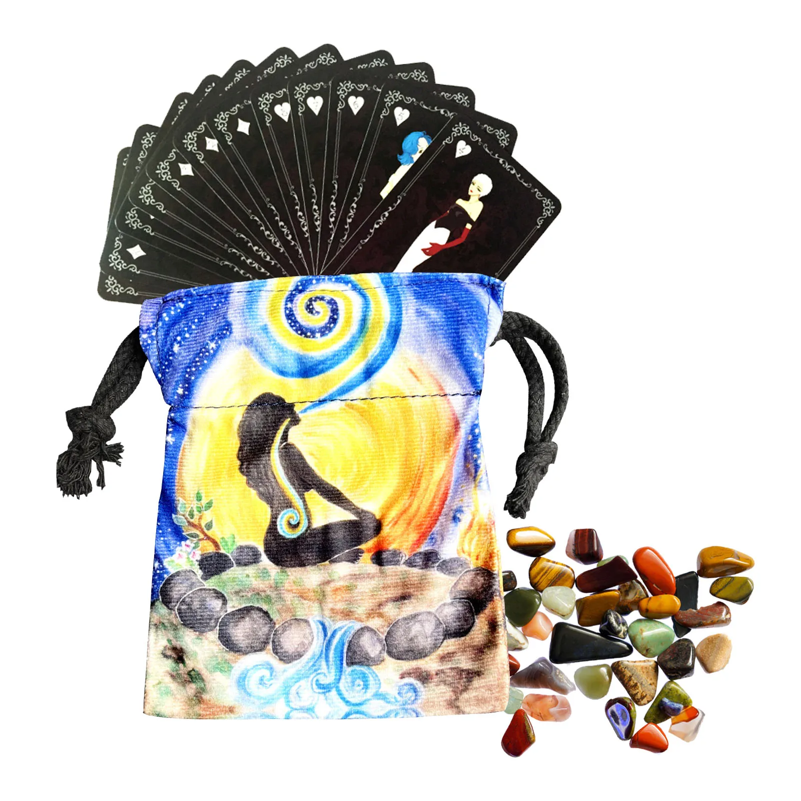

Tarot Card Bag Board Game Drawstring Tarot Bag Mother Earth Tarot Card Storage Bag With Drawstring Storage Bags Jewelry Pouch