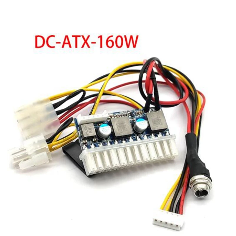 Купи DC-ATX-160W high-power in-line DC-ATX power supply module ITX Z1 upgrade 24PIN за 746 рублей в магазине AliExpress