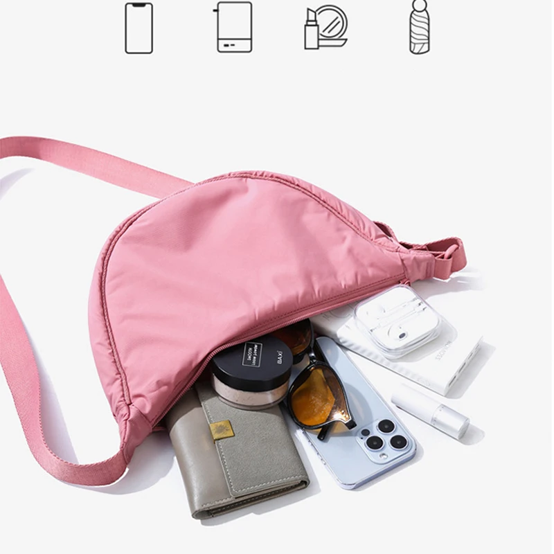 Casual Nylon Hobos Crossbody Bag for Women Designer Shoulder Large Capacity Tote Lady Travel Shopper Bags Purses Drop Shipping