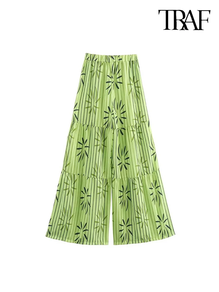 TRAF Женский Плиссированный Топ Без Рукавов С Принтом В Стиле Ретро