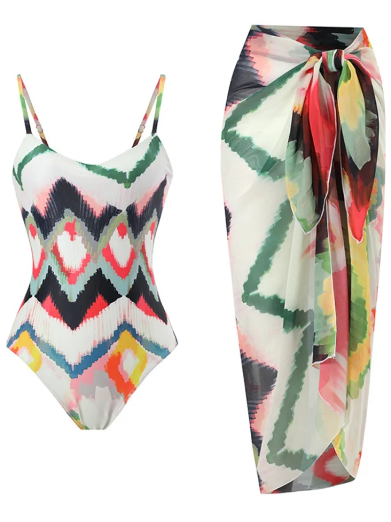 Two Piece Sets Swimsuit Cover-up Women Clothes Crop Tank Tops Bodysuits And Skirt Fitness Skinny Outfit 2 Piece Suit 2023 Summer