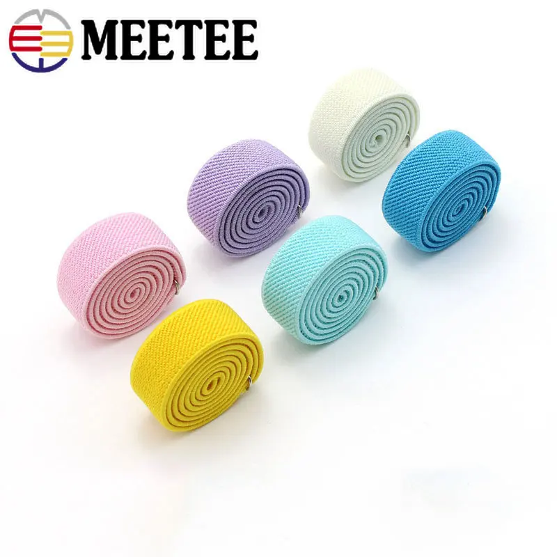 

Meetee 5/10Meters 15mm Colorful Elastic Band Underwear Webbing Tape Pants Stretch Belt Clothes Rubber Strap DIY Sewing Articles