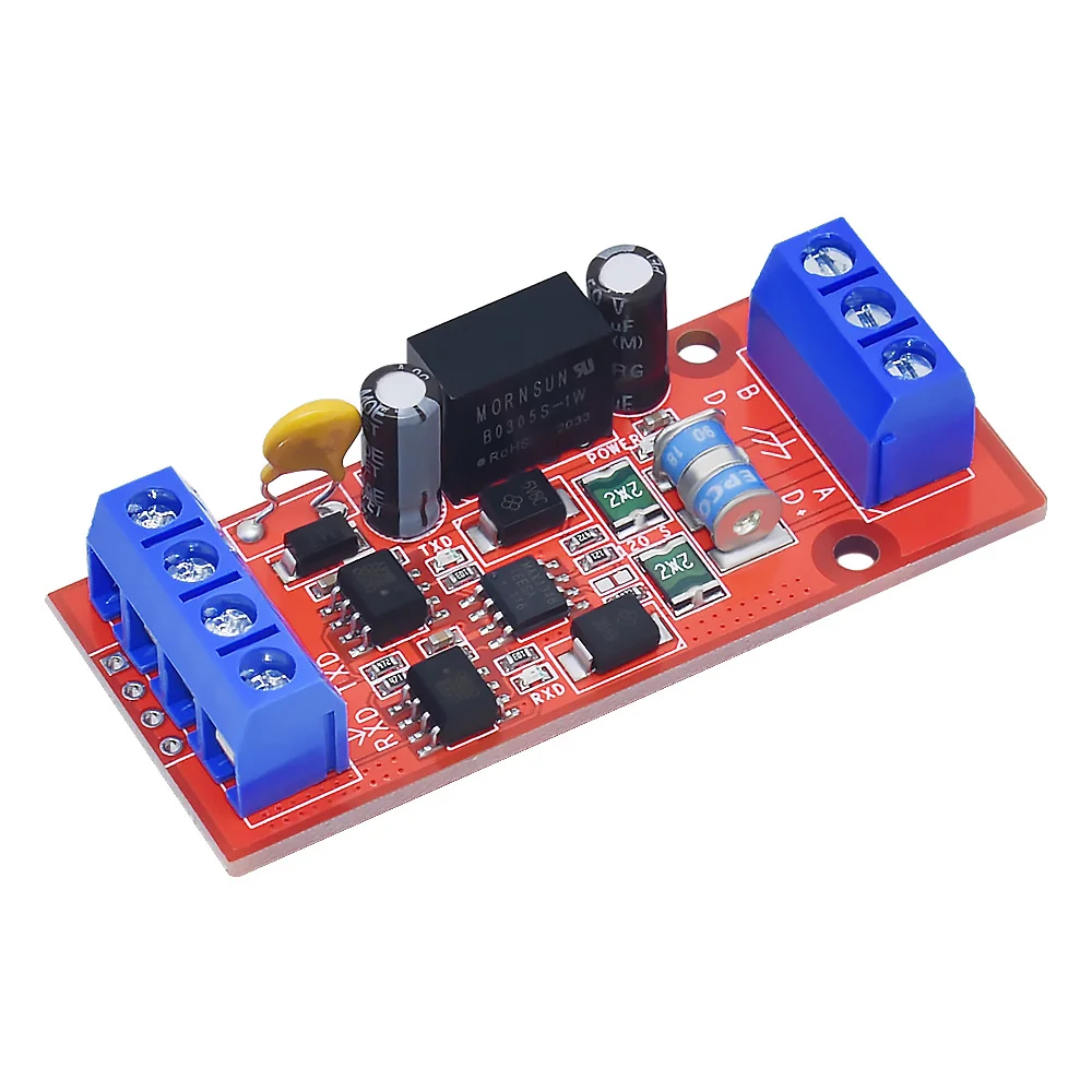 

TTL to RS485 interconversion TTL single-chip microcomputer serial port UART lightning protection 5V 3.3V photoelectric isolation