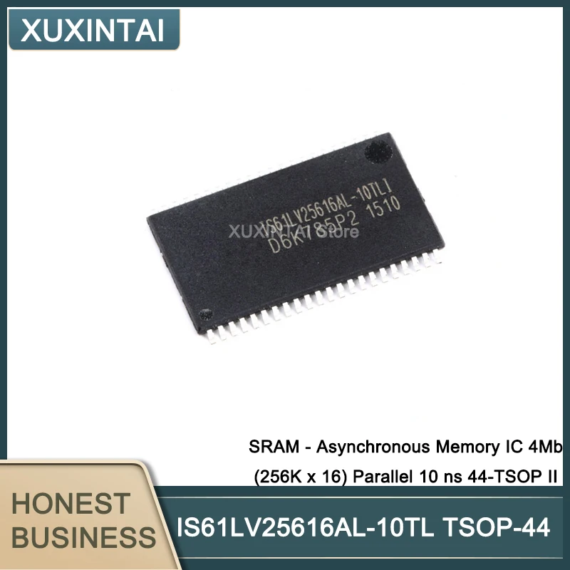 5 шт./партия, флюоресцентная асинхронная память SRAM, 4 Мб (256K x 16), параллельная 10 ns 44-TSOP II