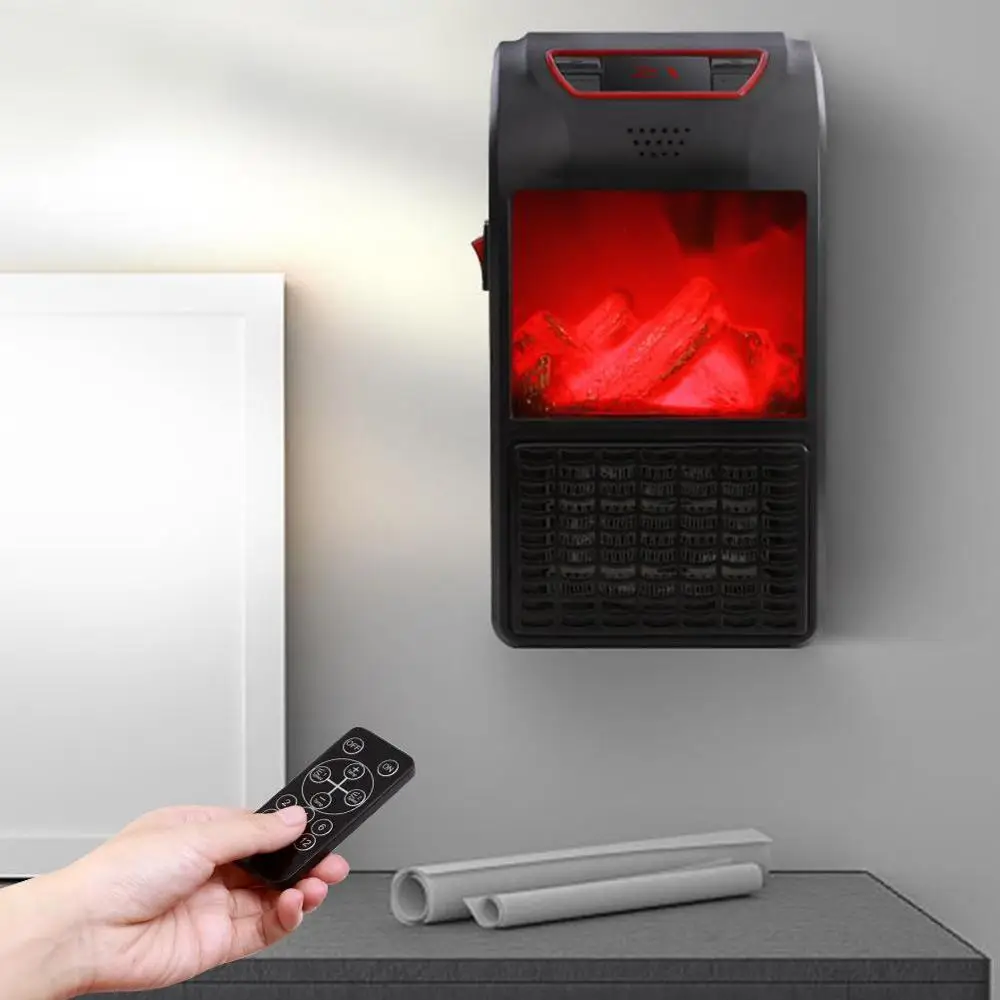 

Portable Electric Heater Wall-mounted Warm Air Electric Wall Heater Mini Plug-in Adjustable Thermostat Home Heater