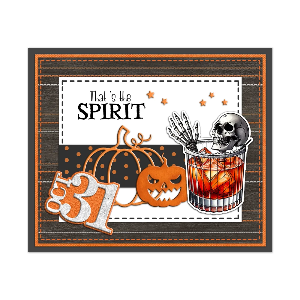 Стеклянная бутылка для Хэллоуина вырубные штампы прозрачный штамп сделай сам