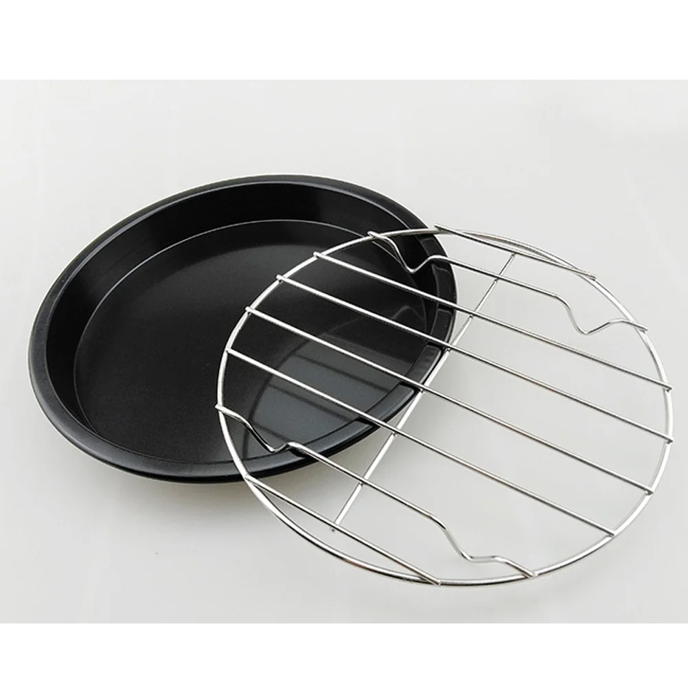 

Rack Baking Cooling Grill Bbq Wire Net Grilling Round Steamerroast Cooking Fish Meat Griddle Steaming Pizza Roasting Fryer Oven