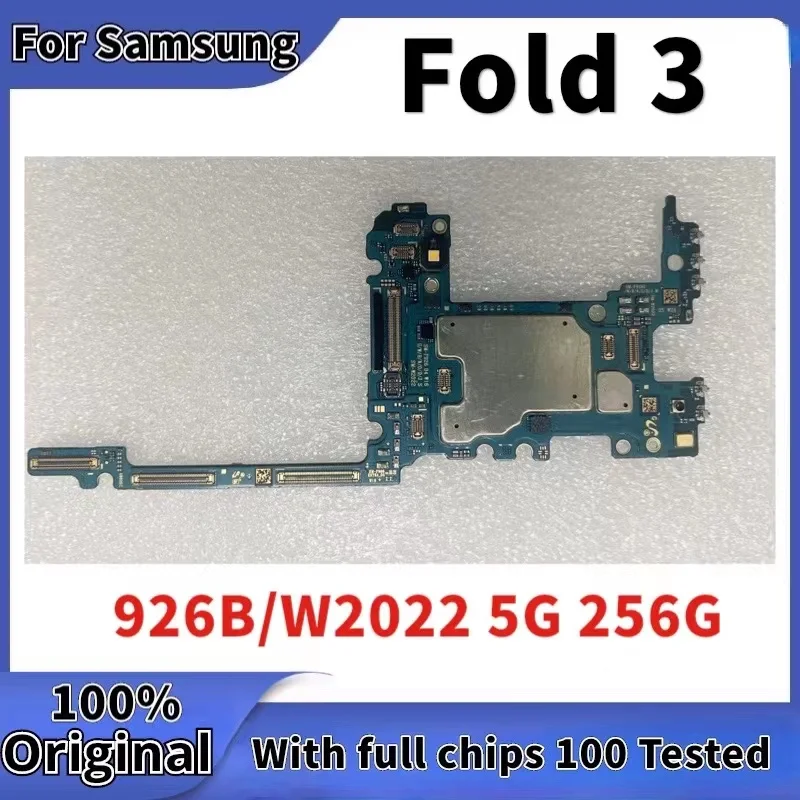 

For Samsung Galaxy Fold 3 F926B/W2022 Motherboard 5G With Full Chips Unlocked Plate SM-F926B 256GB Original Logic Main Board