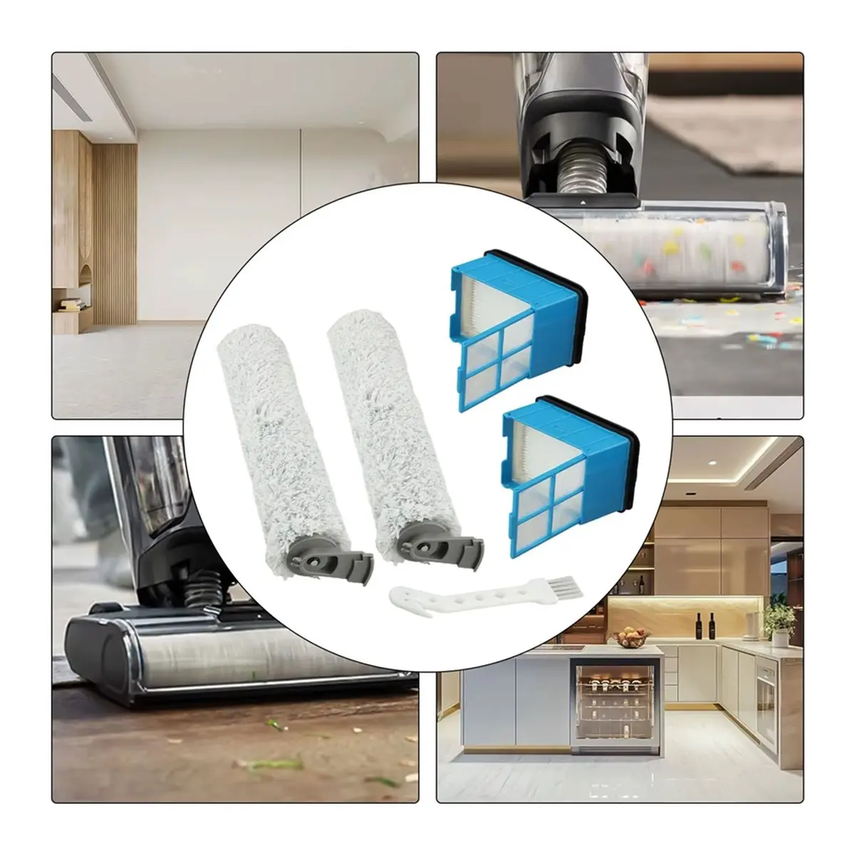 Фото Аксессуары для пылесосов Bissell CrossWave Omni Force 3912N/4046/3882: сменная роликовая щетка и HEPA-фильтры №2