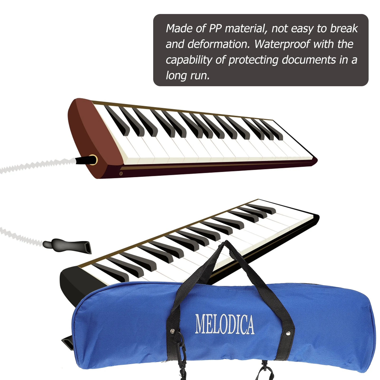 32-клавишная сумка Melodica утолщенный держатель для аккордеона губной гармошки на