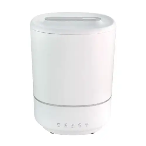 

Ultrasonic Humidifier, Top Fill, 4.5 Liter, UV-C Light, 120 VAC, 30W, 12 Hour Run Time
