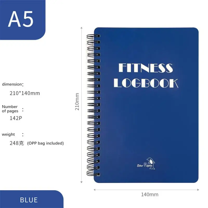 

Log Book B034 Well-designed High-quality Stylish Hot Sale Exercise Journal For Men Women Notepad 71 Pages New Fitness Log Book
